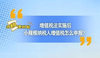 办税便利贴｜增值税法实施后，小规模纳税人增值税怎么申报？